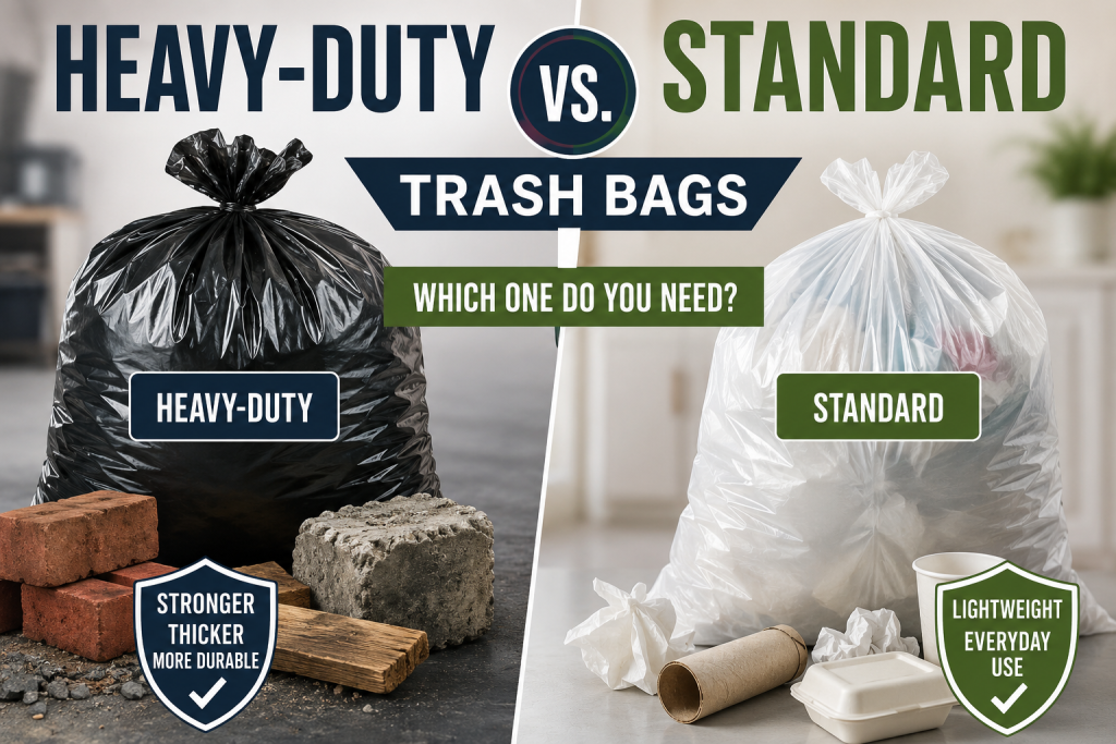 Heavy-Duty vs. Standard Trash Bags: Which One Do You Really Need?